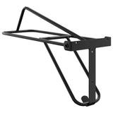 Foldable Saddle Rack Wall Mounted Black Iron 172437