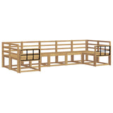 Outdoor Sofa Set 7 pcs White Solid Acacia Wood 3388163