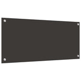 Kitchen Backsplash 2 pcs Dark Grey 90 x 40 cm Tempered Glass 3415464
