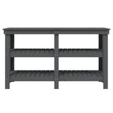 Work Bench Grey 142.5x50x80 cm Solid Wood Pine 823651