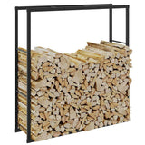 Firewood Rack Black 110x30x116 cm Steel 4018467