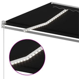 Manual Retractable Awning with LED 450x300 cm Anthracite 3068924
