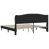 Bed Frame with Headboard Black 180 x 200 cm Velvet 42027952