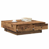 Coffee Table Old Wood 90 x 90 x 28 cm Engineered Wood 868802