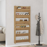 Shoe Cabinet 2 pcs Artisan Oak 85 x 18 x 90 cm Engineered Wood 875029