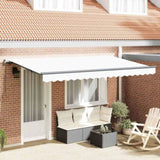 Retractable Awning Manual White 400 x 200 cm Fabric 3329868