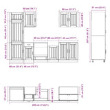 ZNTS 7 Piece Kitchen Cabinet Set Kalmar Grey Sonoma Engineered Wood 3314777