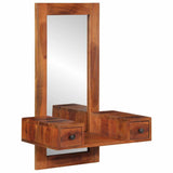 Wall Mirror with Drawers 60x33x90 cm Solid Wood Acacia 4102372