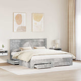 Bed Frame with Drawer with Headboard Manual Engineered Wood 3410286