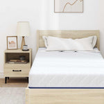 Mattress White and Blue 90 x 190 cm Gel Memory Foam 4106337