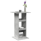 ZNTS Bar Table with Storage Concrete Grey 60x60x102 cm Engineered Wood 854331