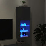 TV Cabinet with LED Lights Black 40.5x30x102 cm 837058