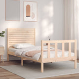 Bed Frame without Mattress Small Single Solid Wood Pine 3193166