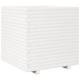 Garden Planter White 70x70x72 cm Solid Wood Pine 3282620