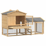 Chicken Coop 2 pcs Brown Solid Pine Wood 3388343