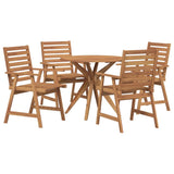 5 Piece Garden Dining Set Solid Wood Acacia 3283565