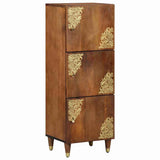 Highboard with Shelf Brown 40 x 33 x 110 cm Solid Mango Wood 4018765
