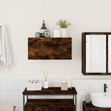 Bathroom Wall Cabinet Smoked Oak 60x25x30 cm Engineered Wood 860062