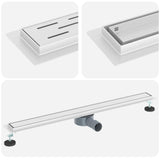 Shower Drain 2-in-1 with 360&deg Siphon Silver 90 cm 42015965