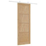Sliding Door Manual White 83 x 232 cm Solid pine wood and steel 3333564