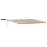 Electric Retractable Awning Beige and White 4.5 x 3.5 m 3421877