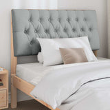 Upholstered Headboard Light Grey 100 cm Solid Pine Wood 879354