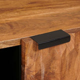 TV Cabinet with Shelf Acacia Brown Finish 105 x 33 x 46 cm 4017900