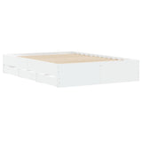 Bed Frame with Drawers without Mattress White 135x190 cm Double 3207308