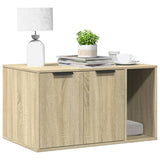 Cat Litter Box Enclosure Sonoma Oak 80x50x45 cm Engineered Wood 857735