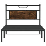 Bed Frame without Mattress Smoked Oak 107x203 cm Engineered Wood 4106739