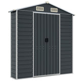Garden Shed Anthracite Galvanised Steel 191x130x198 cm 3188253