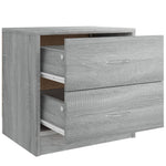 ZNTS Bedside Cabinets 2 pcs Grey Sonoma 40x30x40 cm Engineered Wood 815408