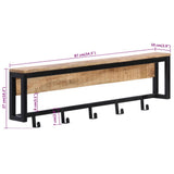 Coat Rack 87x10x27 cm Solid Rough Wood Mango 358920