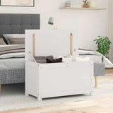 Storage Box White 80x40x45.5 cm Solid Wood Pine 823535