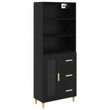 Highboard Black Oak 69.5 x 32.5 x 180 cm Engineered Wood 3416209