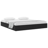 Storage Bed with Mattress Black 160 x 200 cm Velvet 3370108