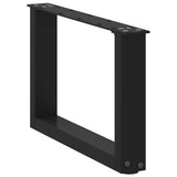 Coffee Table Legs U-Shaped 2 pcs Black 50x cm Steel 4013136