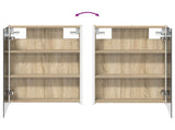 Bathroom Cabinet Set 4 pcs Sonoma Oak 43 x 11.5 x 60.5 cm 3407377