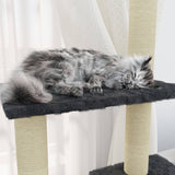 Cat Tree with Sisal Scratching Posts Dark Grey 155 cm 171517