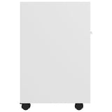 Side Cabinet with Wheels White 33x38x60 cm Engineered Wood 803047