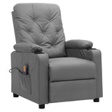Massage Chair Grey Faux Leather 339133