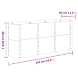Garden Raised Bed Galvanised Steel 152x40x68 cm Brown 318895