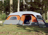 Family Tent with LED 9-Person Light Grey and Orange Quick Release 94312