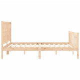 Bed Frame without Mattress King Size Solid Wood Pine 3192431