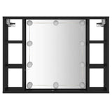 Mirror Cabinet Black Engineered wood, acrylic Medium 808856