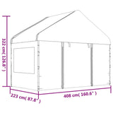 Gazebo with Roof White 17.84x4.08x3.22 m Polyethylene 3155492
