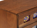 Sideboard 2 pcs Walnut 60 x 33 x 75 cm Solid Mango Wood 3310088