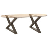 Coffee Table Legs 2 pcs Natural Steel 70x cm Steel 4012715