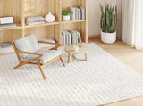 Area Rugs Square SIROLO Cream 120 x 120 cm Polyester 42022733