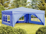 Folding Party Tent with Sidewalls Blue 3x3 m 93521